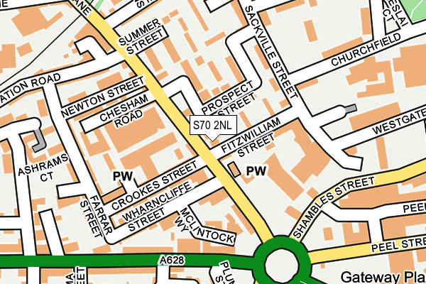 S70 2NL map - OS OpenMap – Local (Ordnance Survey)