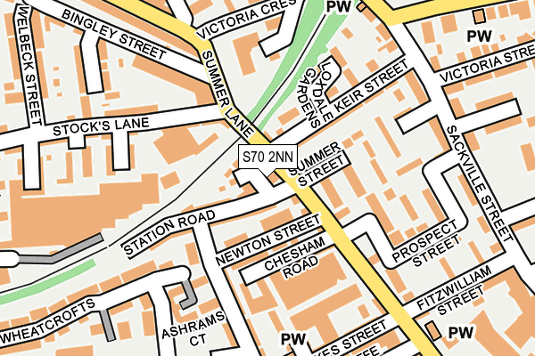 S70 2NN map - OS OpenMap – Local (Ordnance Survey)