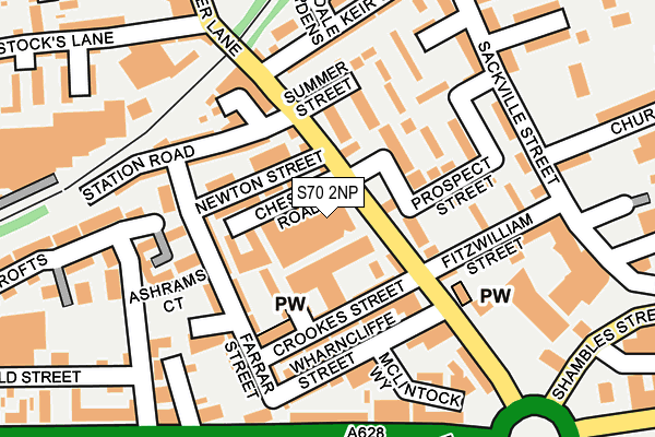 S70 2NP map - OS OpenMap – Local (Ordnance Survey)