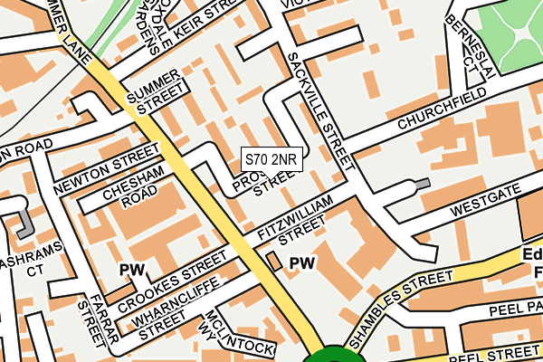 S70 2NR map - OS OpenMap – Local (Ordnance Survey)