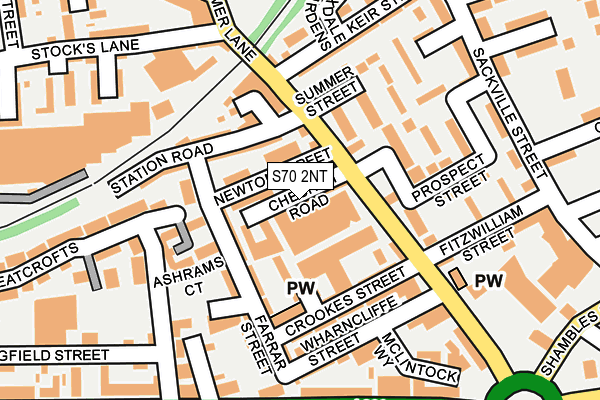 S70 2NT map - OS OpenMap – Local (Ordnance Survey)