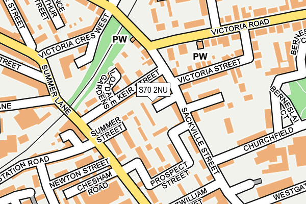 S70 2NU map - OS OpenMap – Local (Ordnance Survey)