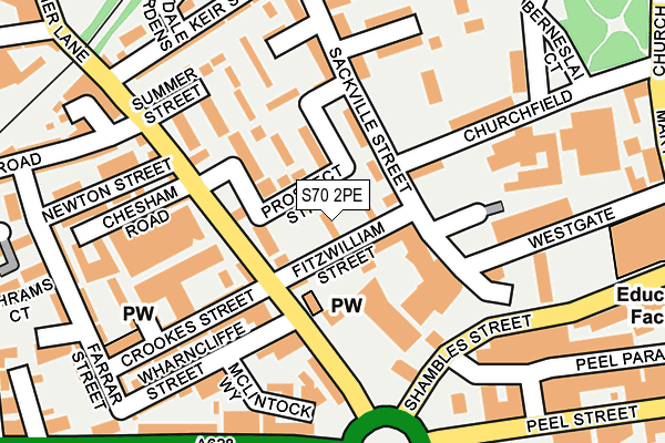S70 2PE map - OS OpenMap – Local (Ordnance Survey)