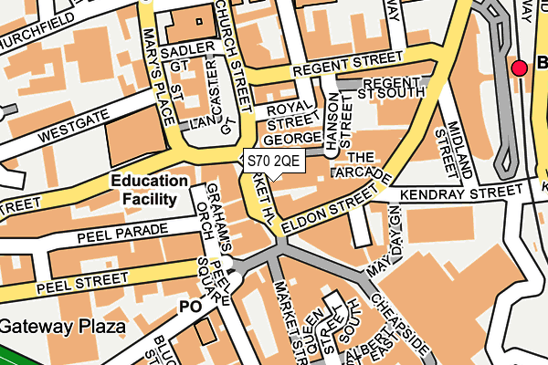 S70 2QE map - OS OpenMap – Local (Ordnance Survey)