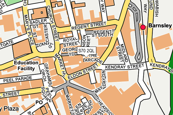 S70 2QL map - OS OpenMap – Local (Ordnance Survey)