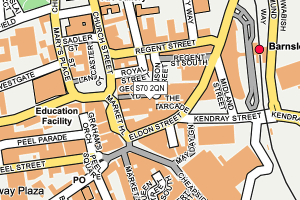 S70 2QN map - OS OpenMap – Local (Ordnance Survey)