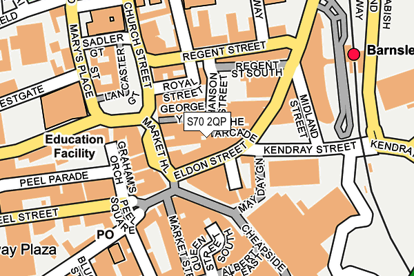 S70 2QP map - OS OpenMap – Local (Ordnance Survey)
