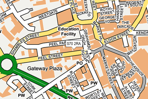 S70 2RA map - OS OpenMap – Local (Ordnance Survey)