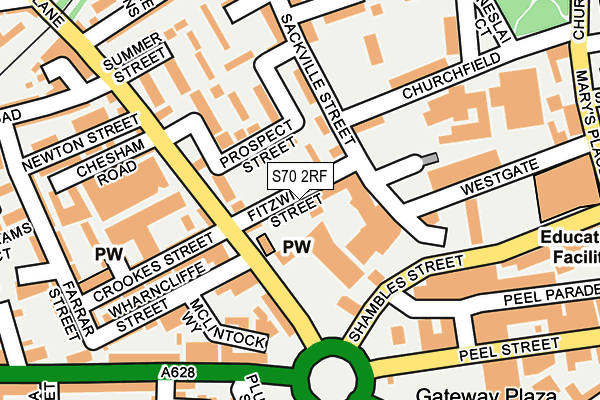 S70 2RF map - OS OpenMap – Local (Ordnance Survey)