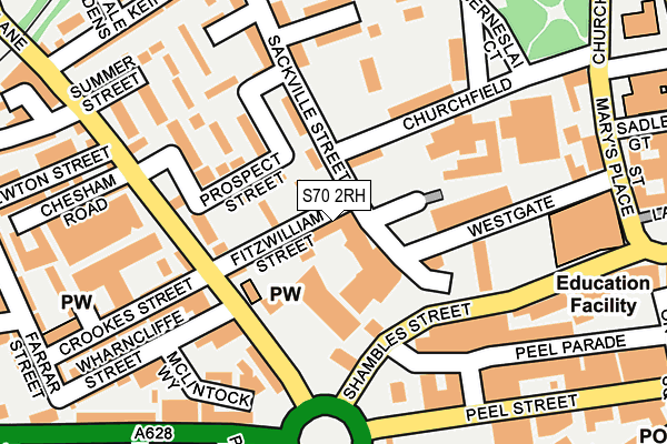 S70 2RH map - OS OpenMap – Local (Ordnance Survey)