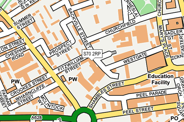 S70 2RP map - OS OpenMap – Local (Ordnance Survey)