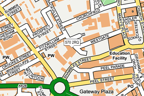 S70 2RQ map - OS OpenMap – Local (Ordnance Survey)