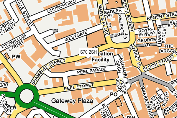 S70 2SH map - OS OpenMap – Local (Ordnance Survey)