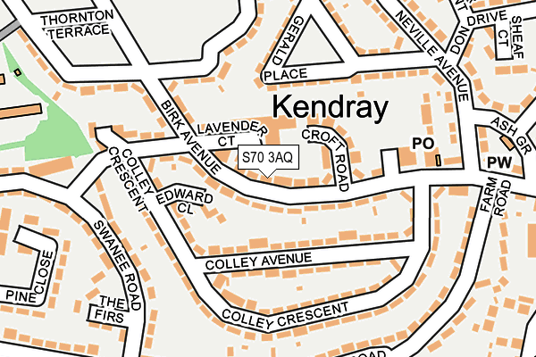 S70 3AQ map - OS OpenMap – Local (Ordnance Survey)