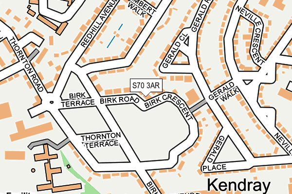 S70 3AR map - OS OpenMap – Local (Ordnance Survey)