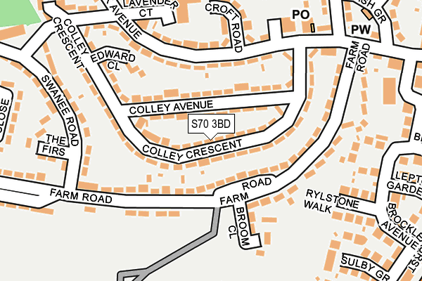 S70 3BD map - OS OpenMap – Local (Ordnance Survey)