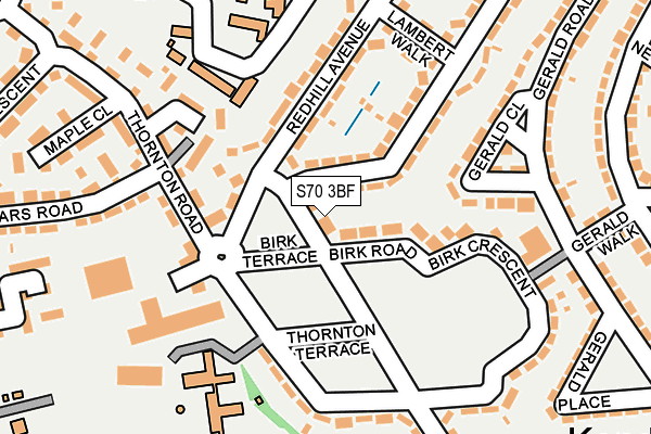 S70 3BF map - OS OpenMap – Local (Ordnance Survey)