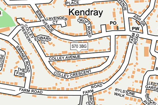 S70 3BG map - OS OpenMap – Local (Ordnance Survey)