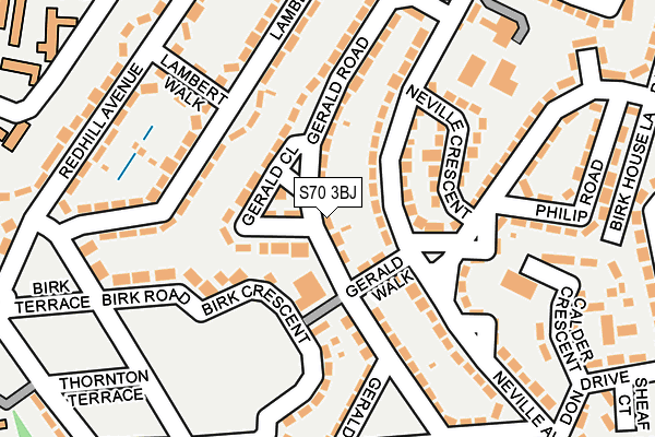 S70 3BJ map - OS OpenMap – Local (Ordnance Survey)