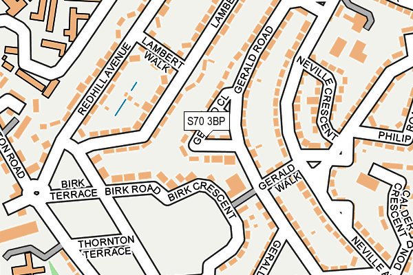 S70 3BP map - OS OpenMap – Local (Ordnance Survey)