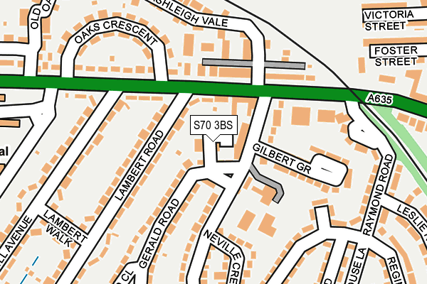 S70 3BS map - OS OpenMap – Local (Ordnance Survey)