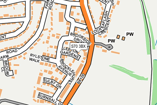 S70 3BX map - OS OpenMap – Local (Ordnance Survey)