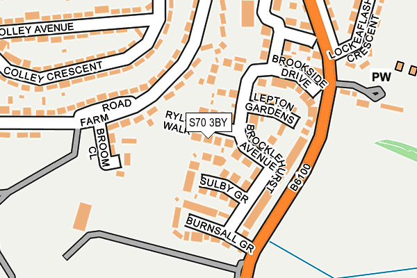 S70 3BY map - OS OpenMap – Local (Ordnance Survey)