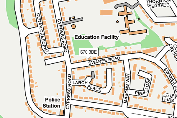 S70 3DE map - OS OpenMap – Local (Ordnance Survey)