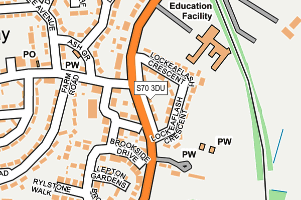 S70 3DU map - OS OpenMap – Local (Ordnance Survey)