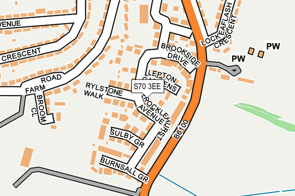 S70 3EE map - OS OpenMap – Local (Ordnance Survey)