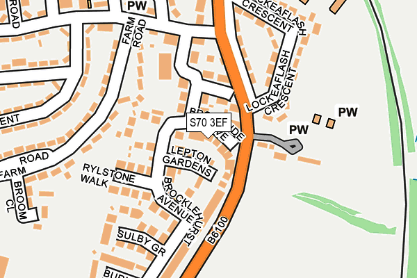 S70 3EF map - OS OpenMap – Local (Ordnance Survey)