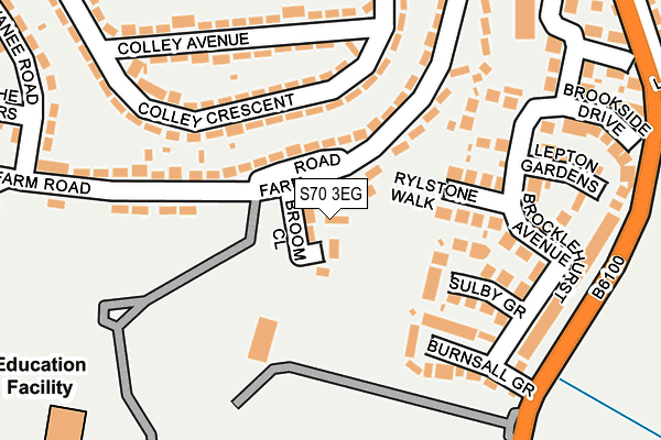 S70 3EG map - OS OpenMap – Local (Ordnance Survey)