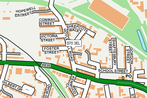 S70 3EL map - OS OpenMap – Local (Ordnance Survey)