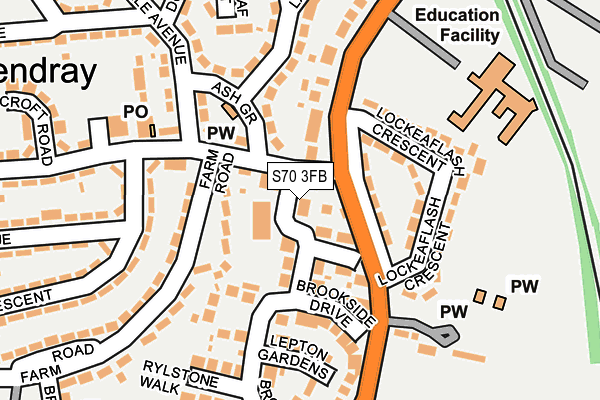 S70 3FB map - OS OpenMap – Local (Ordnance Survey)