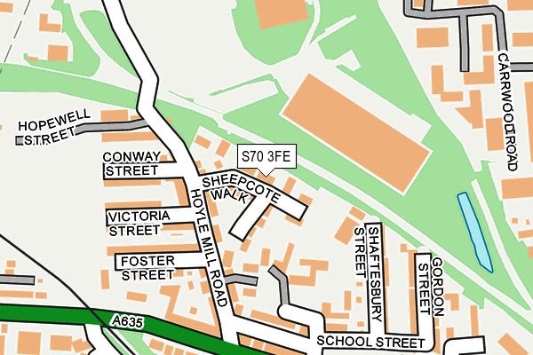 S70 3FE map - OS OpenMap – Local (Ordnance Survey)