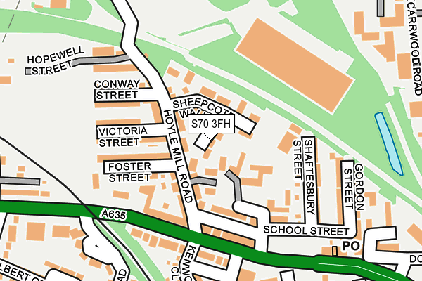 S70 3FH map - OS OpenMap – Local (Ordnance Survey)