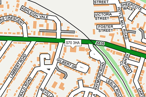 S70 3HA map - OS OpenMap – Local (Ordnance Survey)