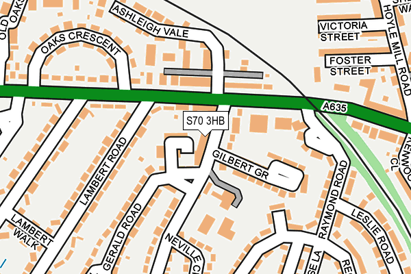 S70 3HB map - OS OpenMap – Local (Ordnance Survey)