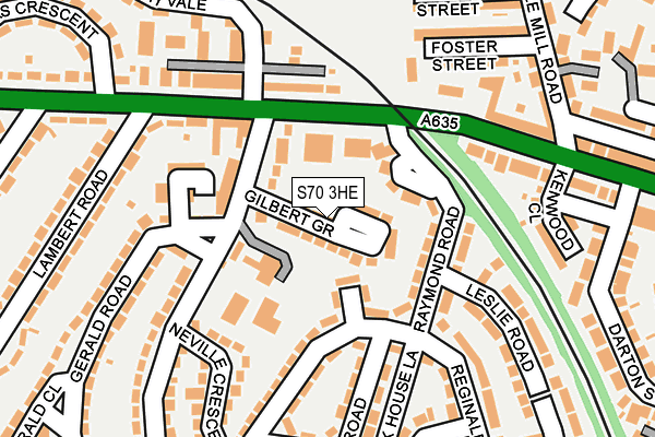 S70 3HE map - OS OpenMap – Local (Ordnance Survey)