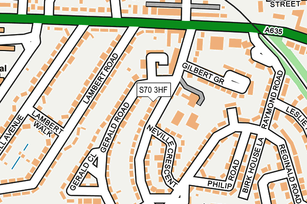 S70 3HF map - OS OpenMap – Local (Ordnance Survey)