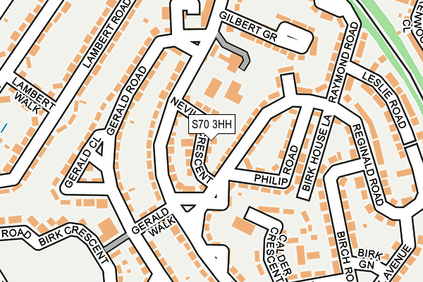 S70 3HH map - OS OpenMap – Local (Ordnance Survey)
