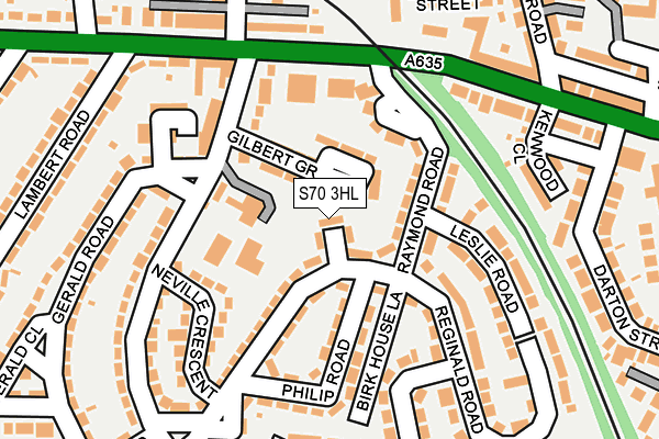 S70 3HL map - OS OpenMap – Local (Ordnance Survey)
