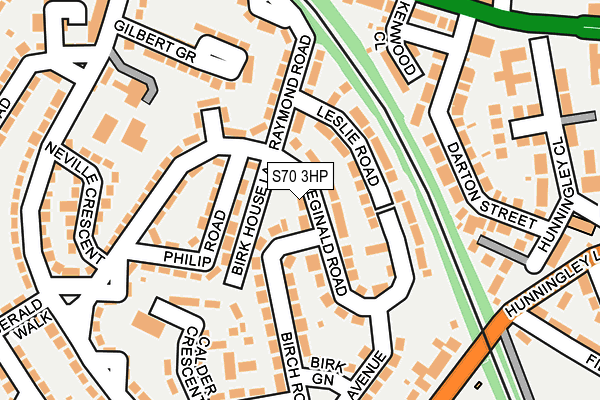 S70 3HP map - OS OpenMap – Local (Ordnance Survey)