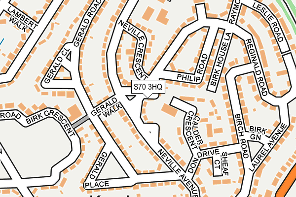 S70 3HQ map - OS OpenMap – Local (Ordnance Survey)