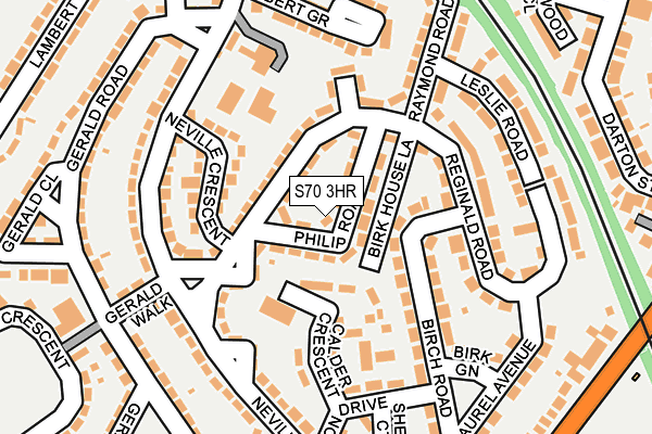 S70 3HR map - OS OpenMap – Local (Ordnance Survey)