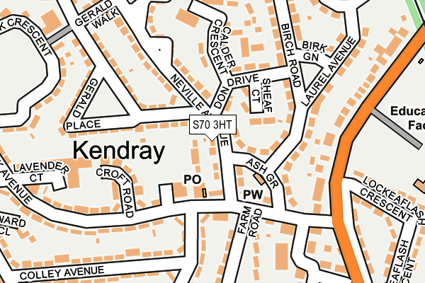 S70 3HT map - OS OpenMap – Local (Ordnance Survey)