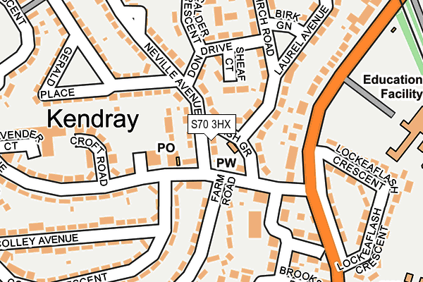 S70 3HX map - OS OpenMap – Local (Ordnance Survey)