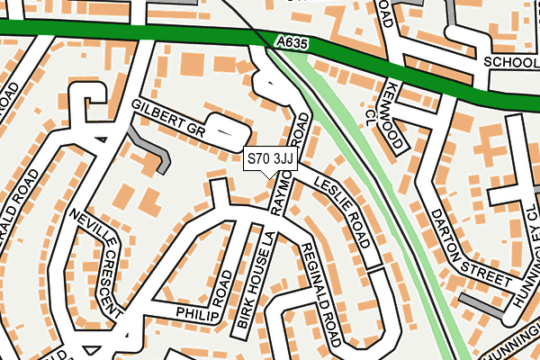 S70 3JJ map - OS OpenMap – Local (Ordnance Survey)
