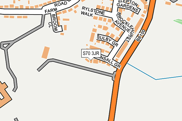 S70 3JR map - OS OpenMap – Local (Ordnance Survey)