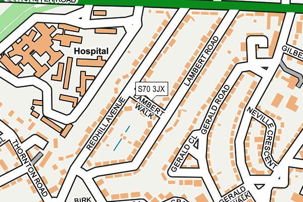 S70 3JX map - OS OpenMap – Local (Ordnance Survey)